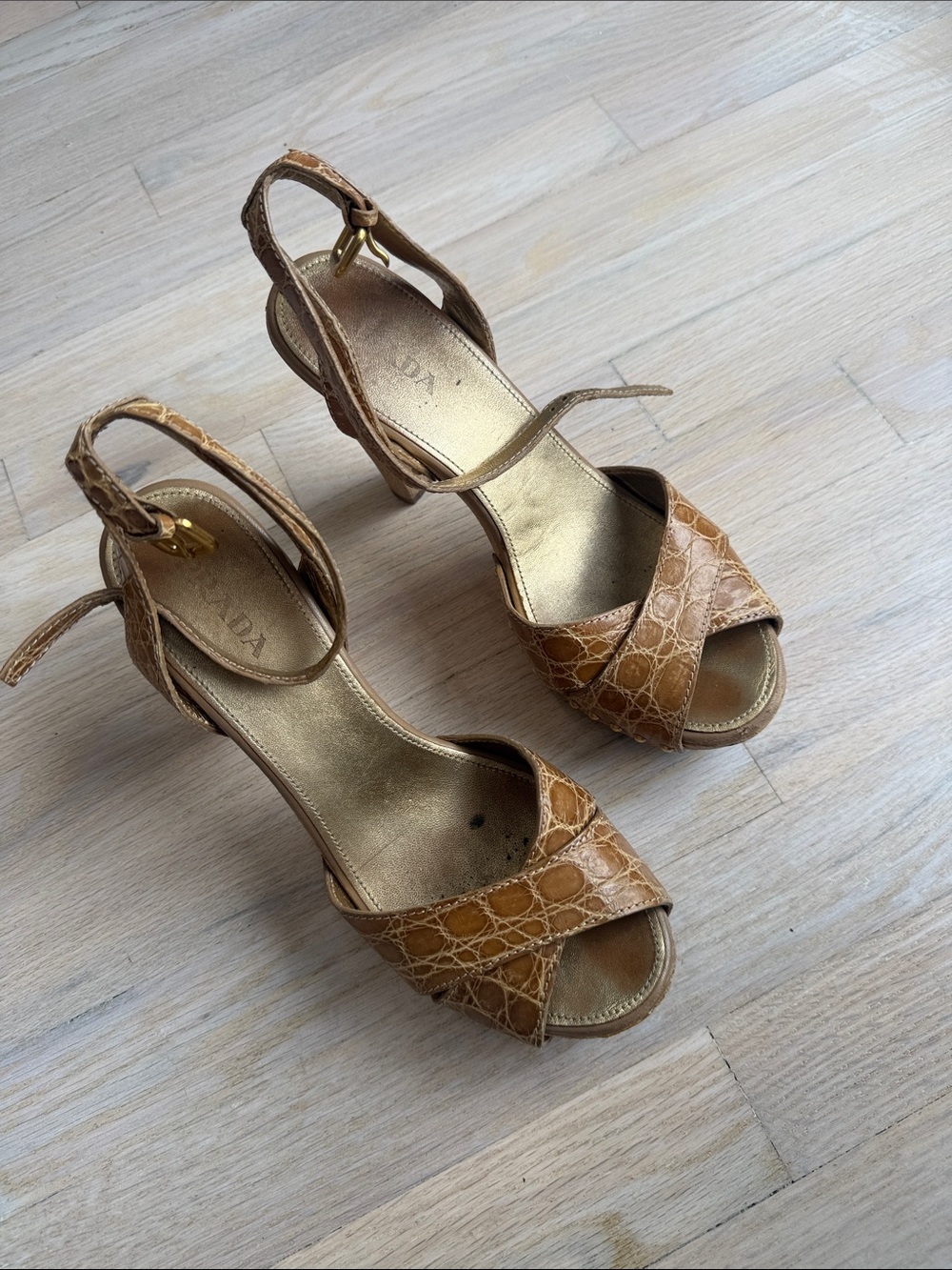 Y2K Prada Snakeskin Heels